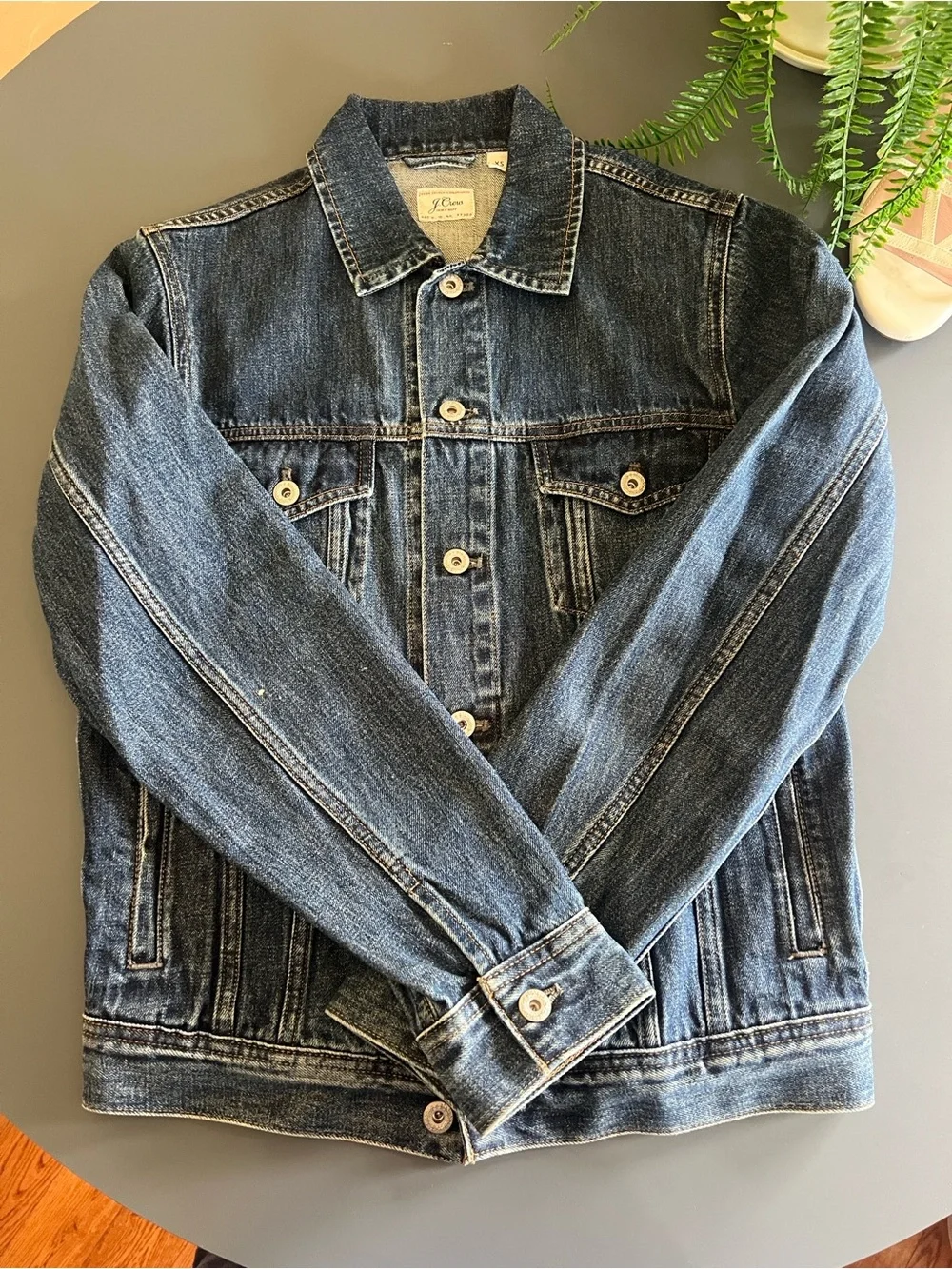 J. Crew Men's Dark Blue Denim Jacket
